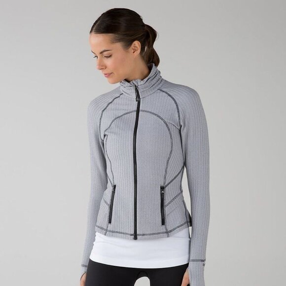 Lululemon Striped Hustle In Your Bustle Jacket Heathered Herringbone size 4 - Picture 1 of 12